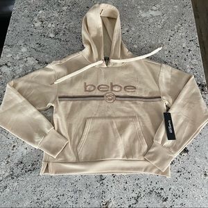 Bebe Women’s Sequin Hooded Sweatshirt - Ivory